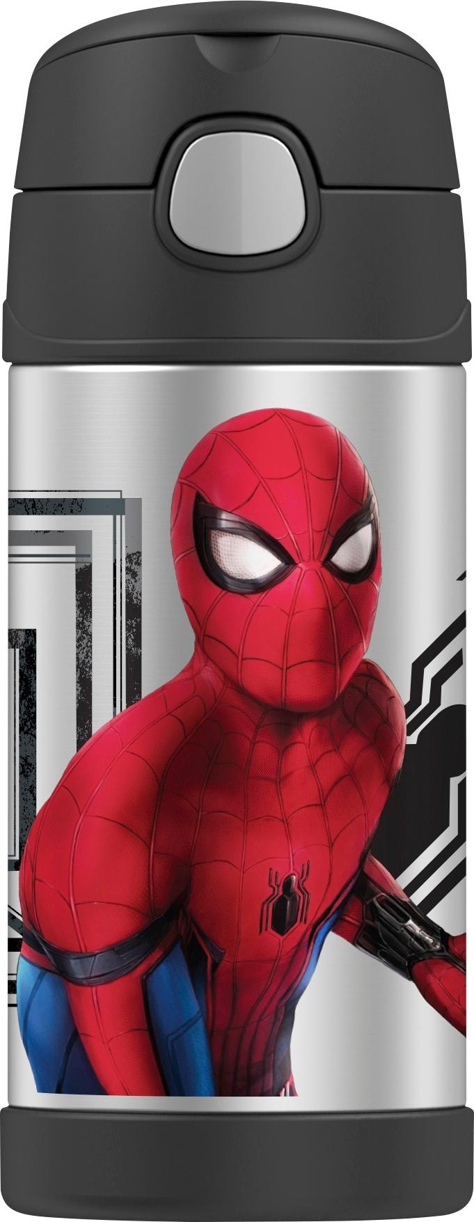 Thermos Funtainer Spider-Man 12oz Water Bottle with Pop-Up Lid New 
