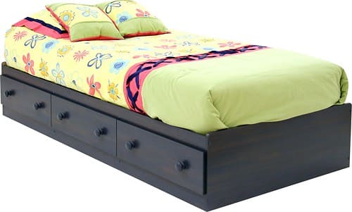 Angle Standard. South Shore - Summer Breeze Collection 39" Twin Mates Bed.