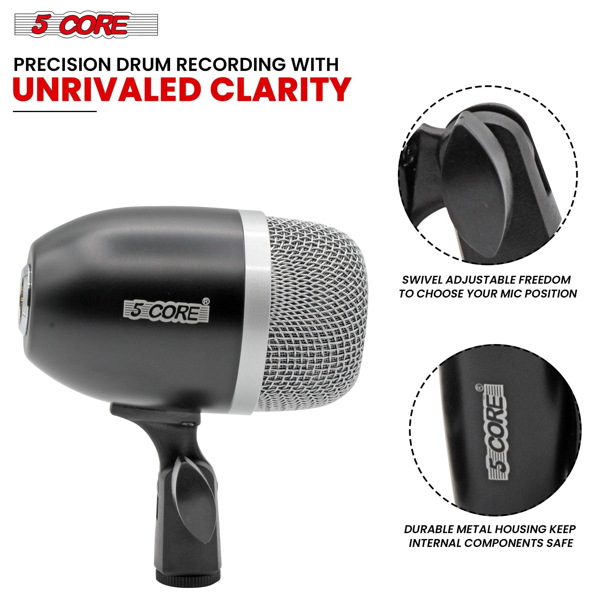 5 CORE

PRECISION DRUM RECORDING WITH UNRIVALED CLARITY

SWIVEL ADJUSTABLE FREEDOM TO CHOOSE YOUR MIC POSITION

DURABLE METAL HOUSING KEEP INTERNAL COMPONENTS SAFE