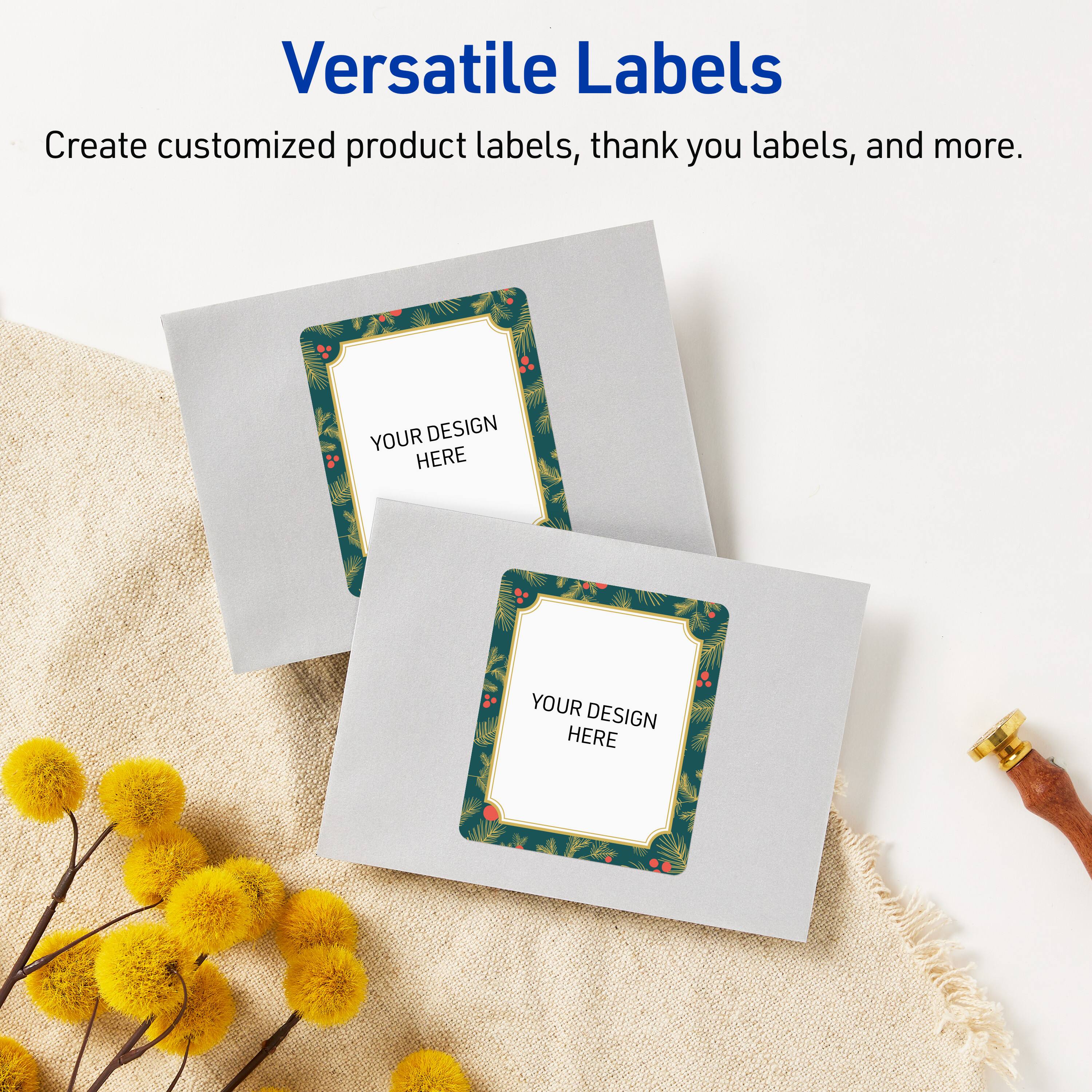 Versatile Labels

Create customized product labels, thank you labels, and more.

YOUR DESIGN HERE