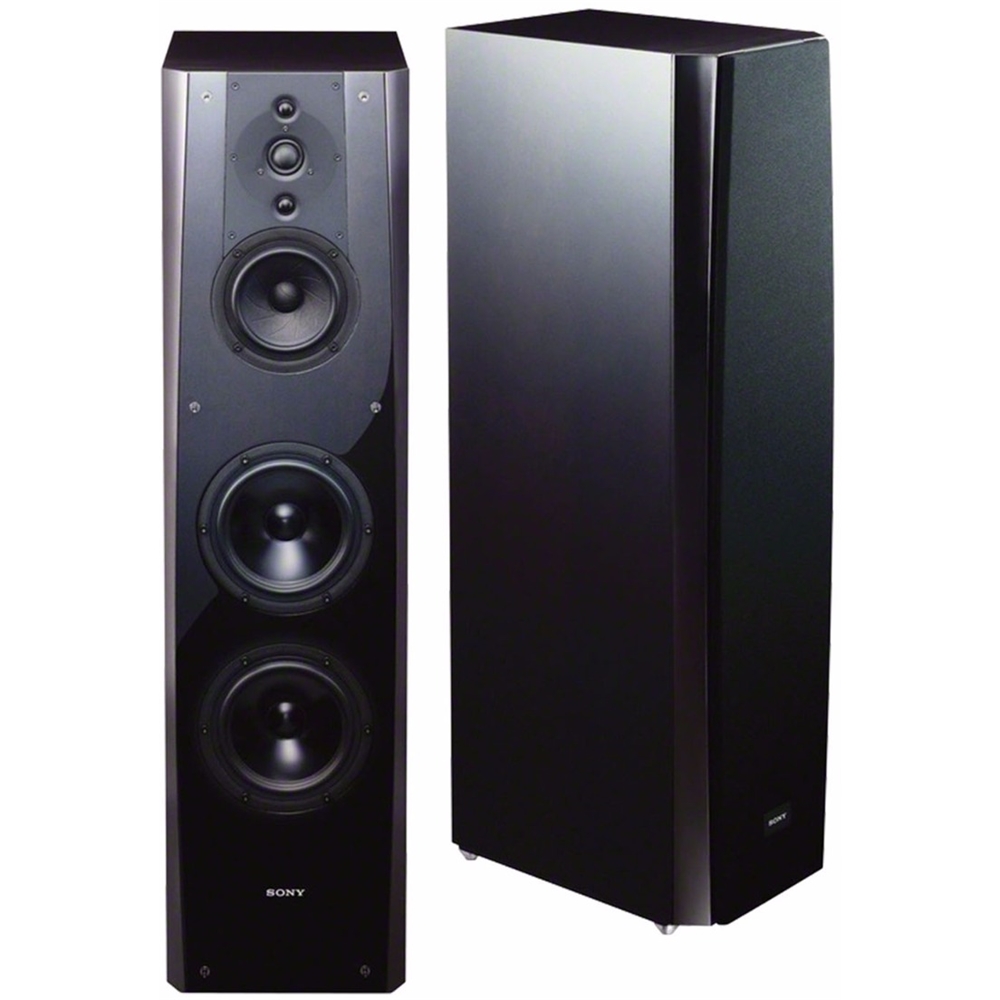 Sony - Hi-Res Dual 6-1/2" 100W 3-Way Floorstanding Speaker (Each) - Black