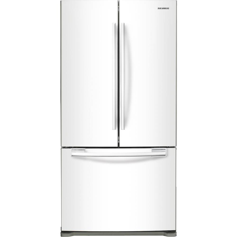 Rent to own Samsung - 17.5 Cu. Ft. Counter Depth French Door Refrigerator - White