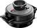 Angle. Volcano Belgian Waffle Maker - Black/Stainless Steel.