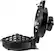 Left. Volcano Belgian Waffle Maker - Black/Stainless Steel.