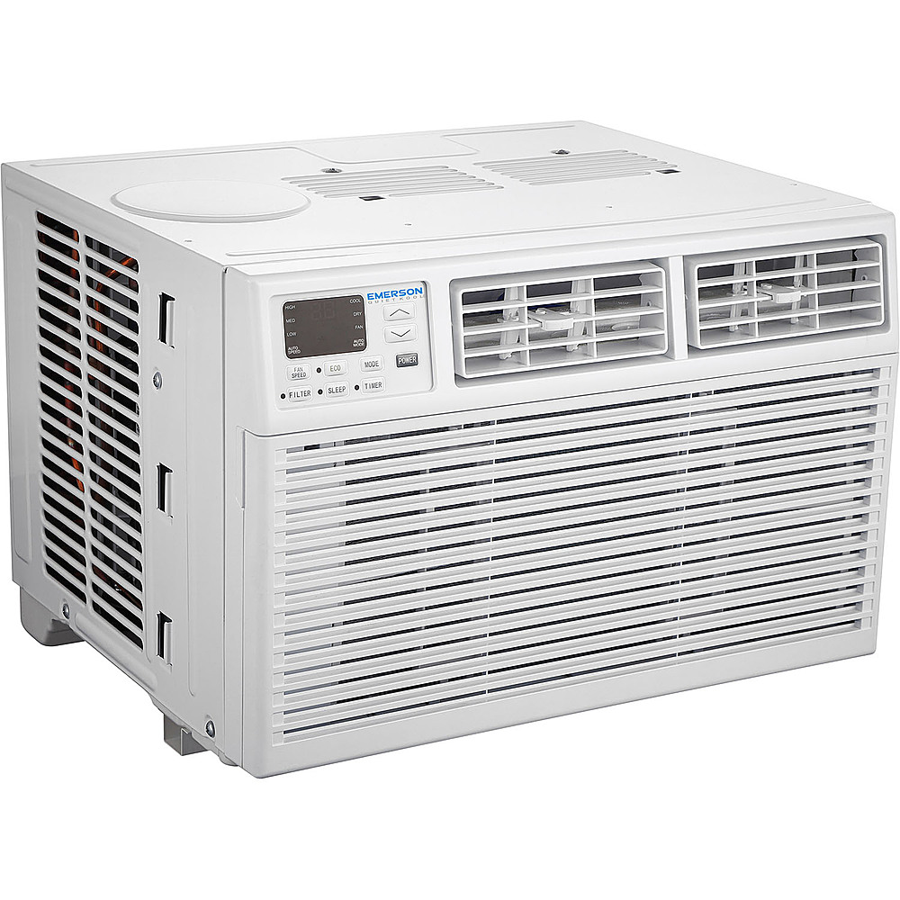 Angle View: Emerson Quiet Kool - 350 Sq. Ft. Window Air Conditioner - White