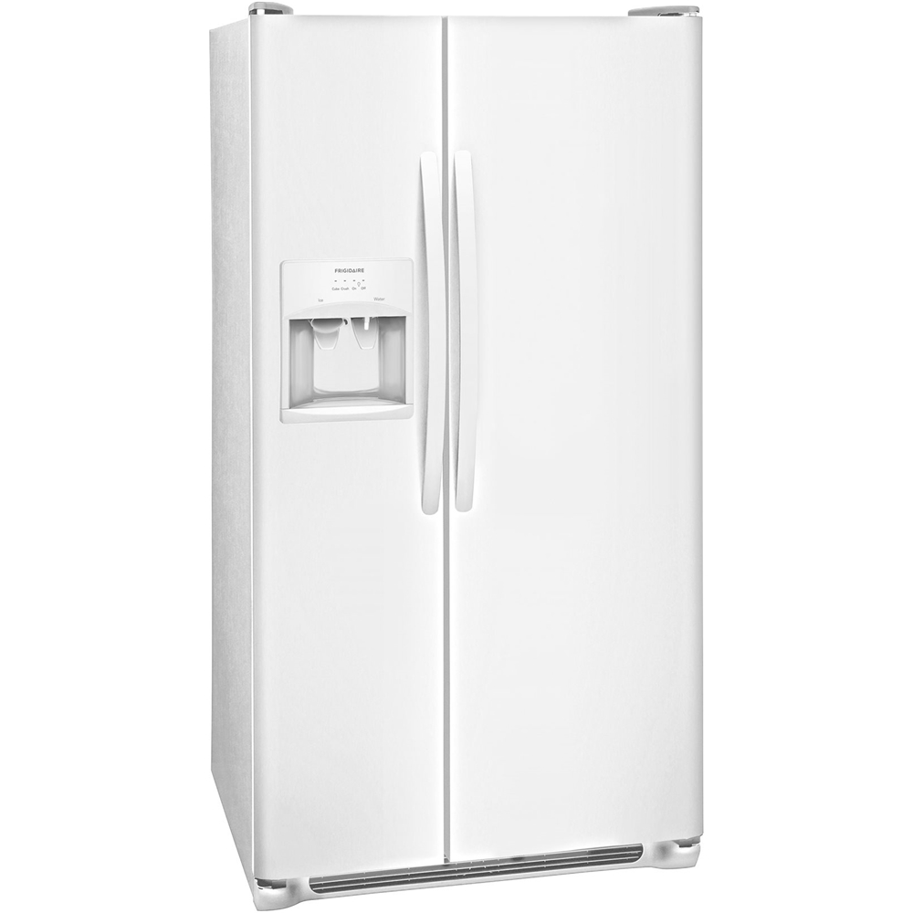 Left View: Frigidaire - 25.6 Cu. Ft. Side-by-Side Refrigerator - Pearl
