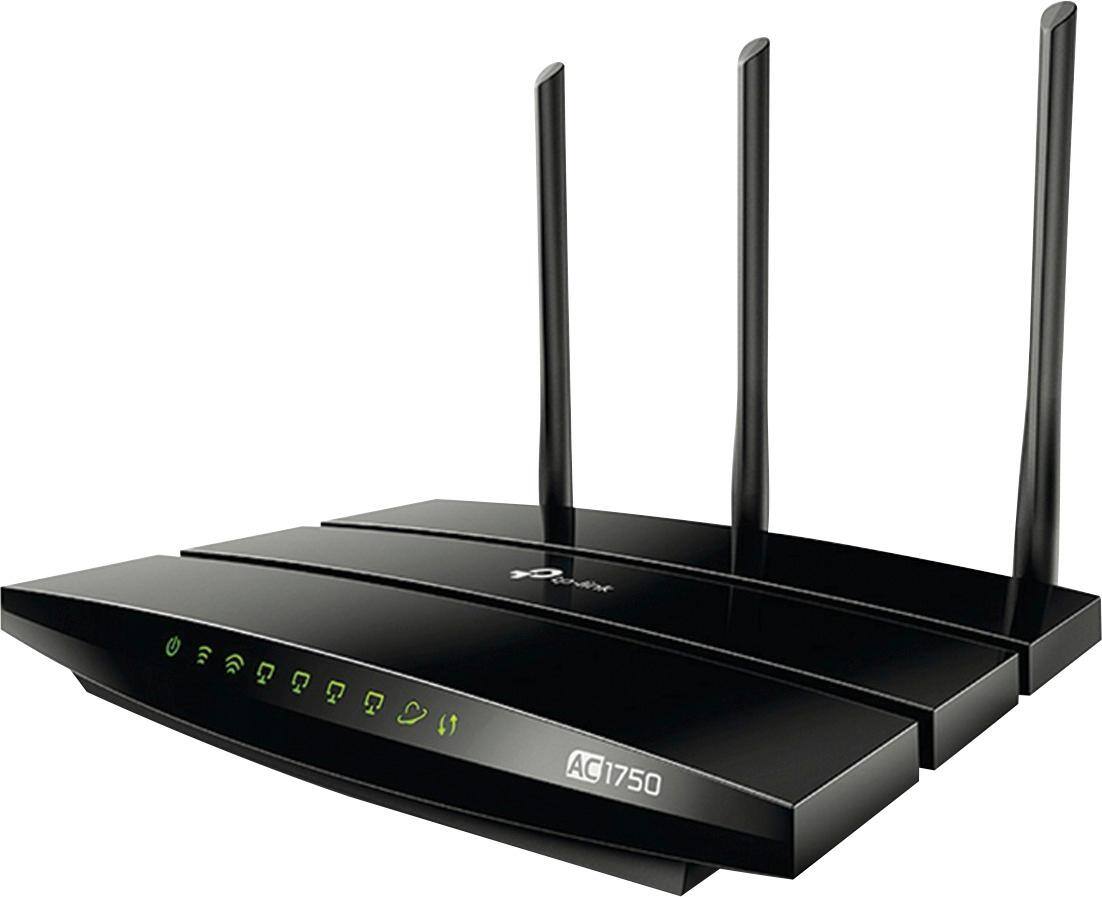 Left. TP-Link - Archer AC1750 Dual-Band Wi-Fi 5 Router - Black.