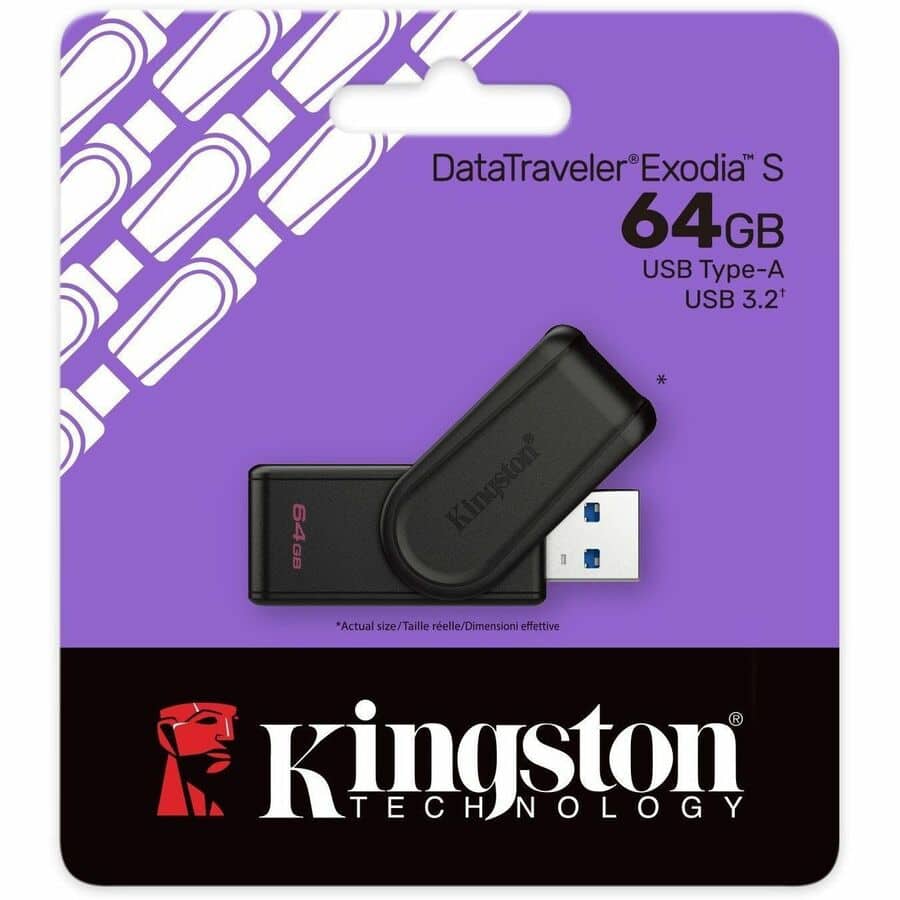 Kingston DataTraveler Exodia S USB Flash Drive 64 GB USB 3.2 (Gen