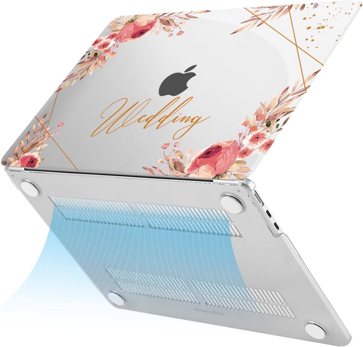 Alt View 3. mosiso - Pattern Case for MacBook Air 13 inch Case M5 M4 M3 M2 A3449 A3240 A3113 A2681 2026-2022 with Keyboard Cover - H636.