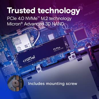 Crucial P3 Plus 2TB Internal SSD PCIe Gen 4 x4 NVMe CT2000P3PSSD8 Crucial P3 Plus 2TB Internal SSD PCIe Gen 4 x4 NVMe CT2000P3PSSD8