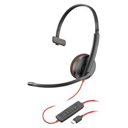 Poly - Headphones with Microphone 8X214A6 C3210 On-Ear Telephone Style - Black