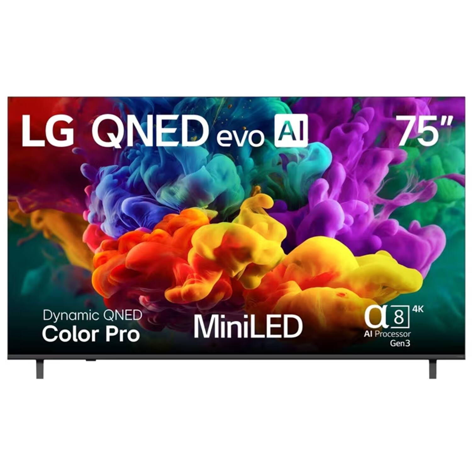 LG QNED evo AI  
75"  
Dynamic QNED Color Pro  
MiniLED  
4K  
α8 AI Processor Gen3