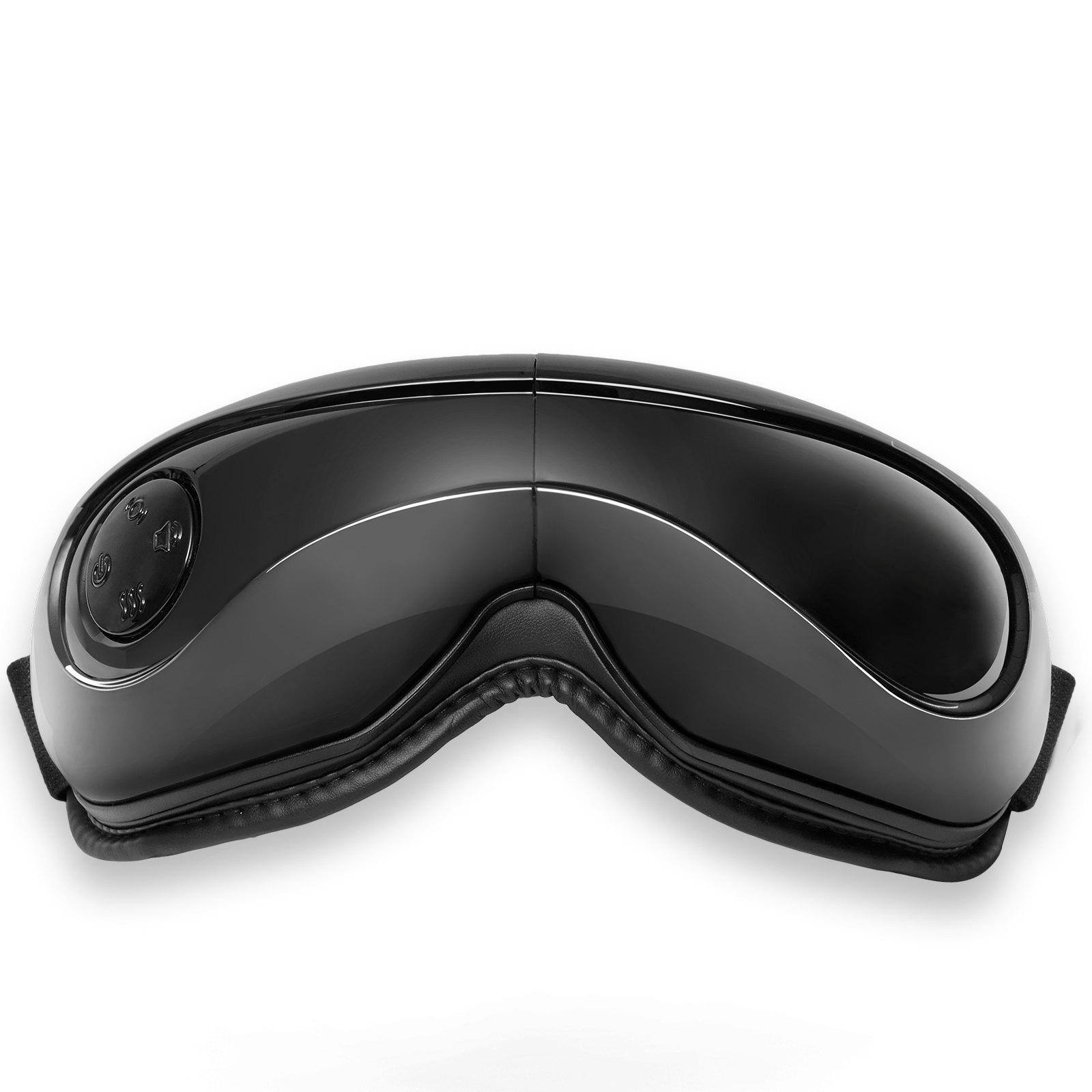 Alt View 10. Glintex - Eye Massager with Heat Bluetooth Music 5 Modes Foldable Eye Care for Migraines Eye Strain and Relaxation - Black.