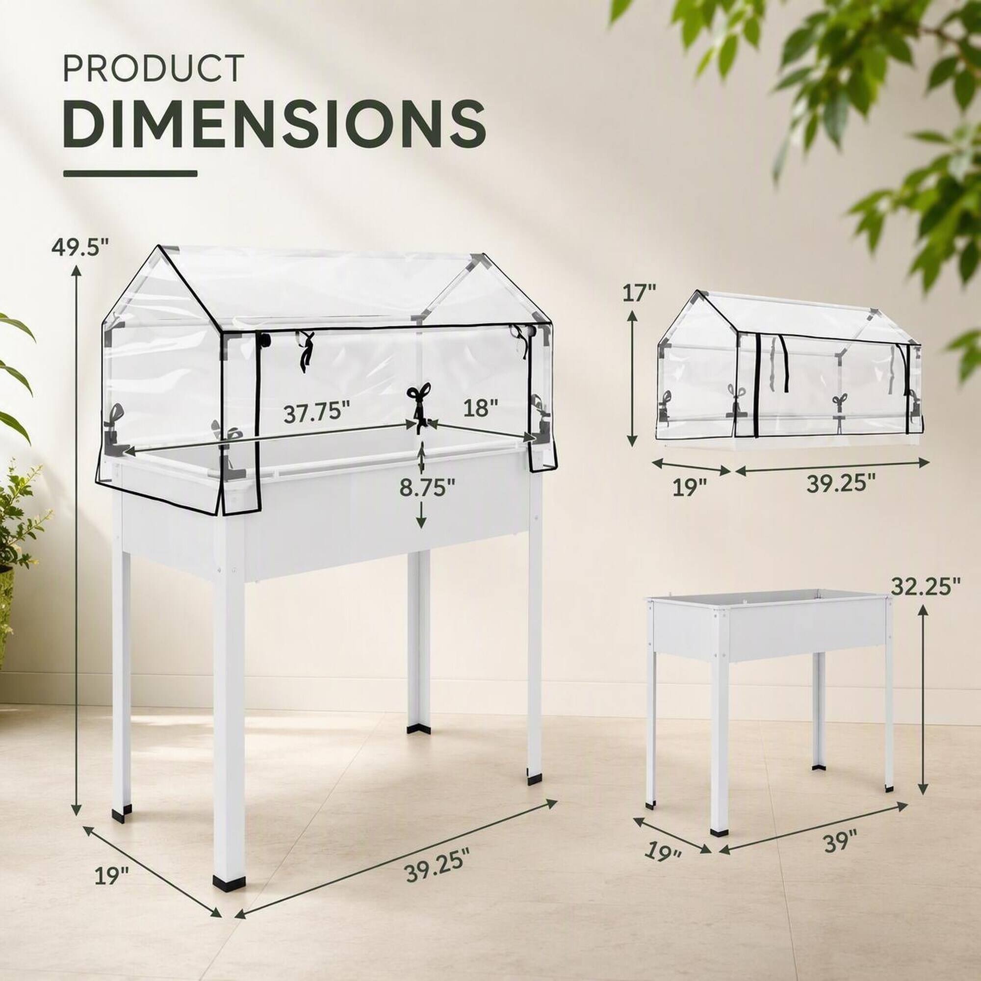 PRODUCT DIMENSIONS
49.5"
17"
37.75"
18"
8.75"
19"
39.25"
32.25"
19"
39.25"
19"
39"