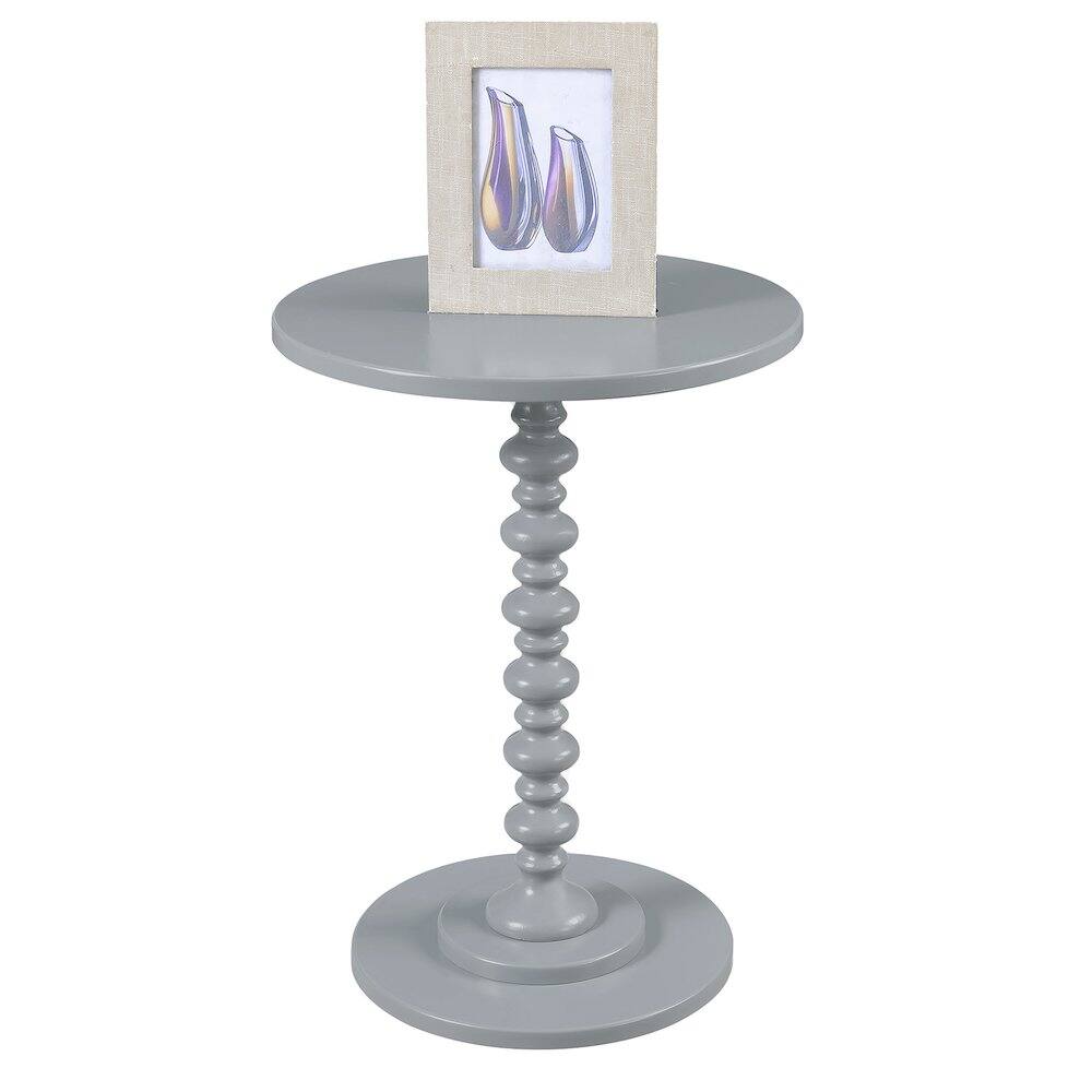 Angle. Convenience Concepts - Palm Beach Spindle Table - Gray.