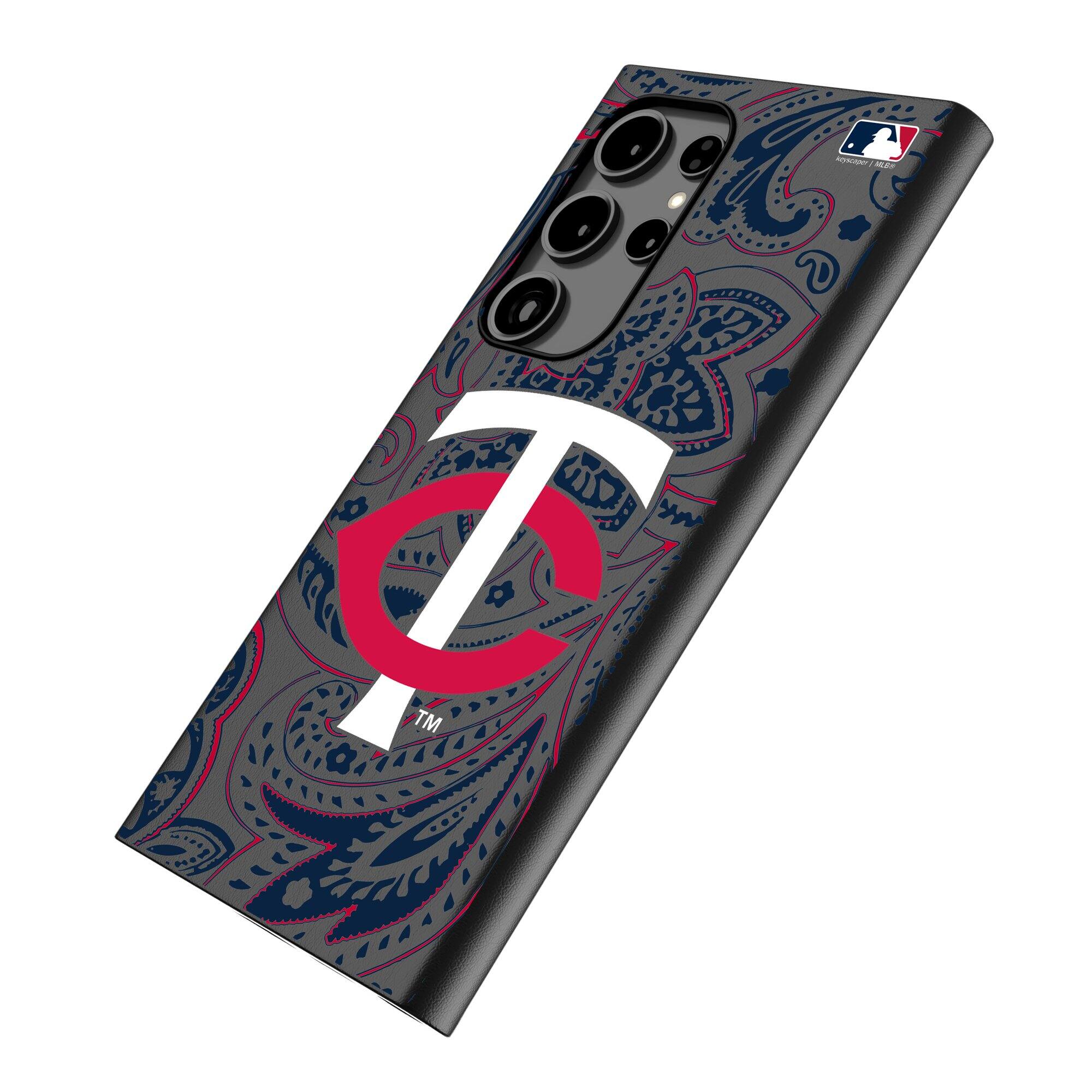 Alt View 1. Keyscaper - Paisley Galaxy Magnetic Bump Case - S24 - Black.