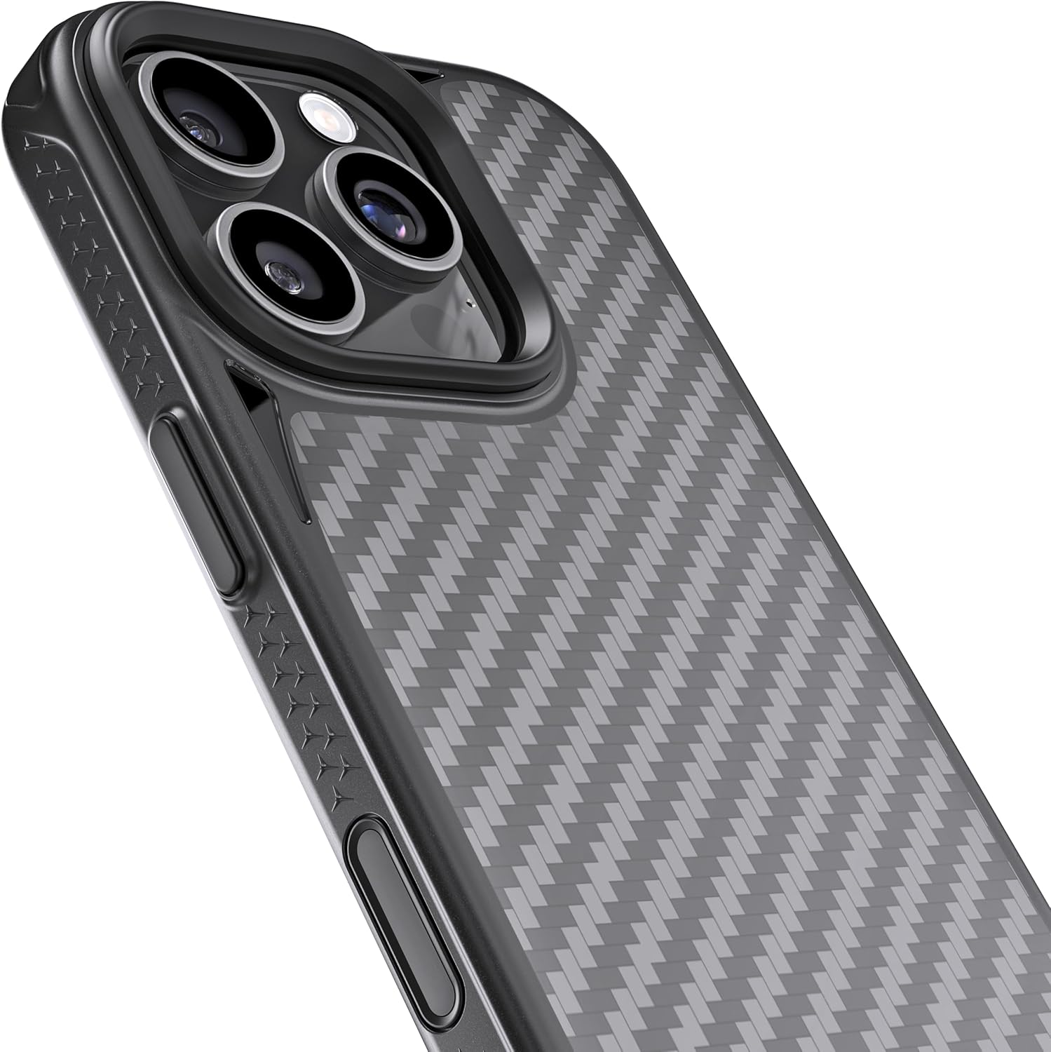 Back. Rebel - Rebel - Rebel Series GEN6 Case For Apple iPhone 16 Pro - Black/Aramid Fiber - Black.