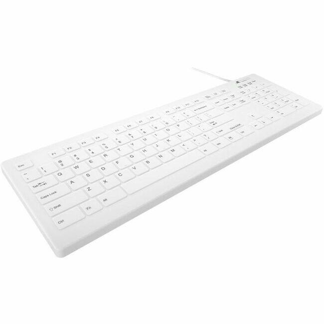 CHERRY - AK-C8112 Medical Keyboard - Detachable Cable, US Layout, (CF/WIN RIGHT) - White