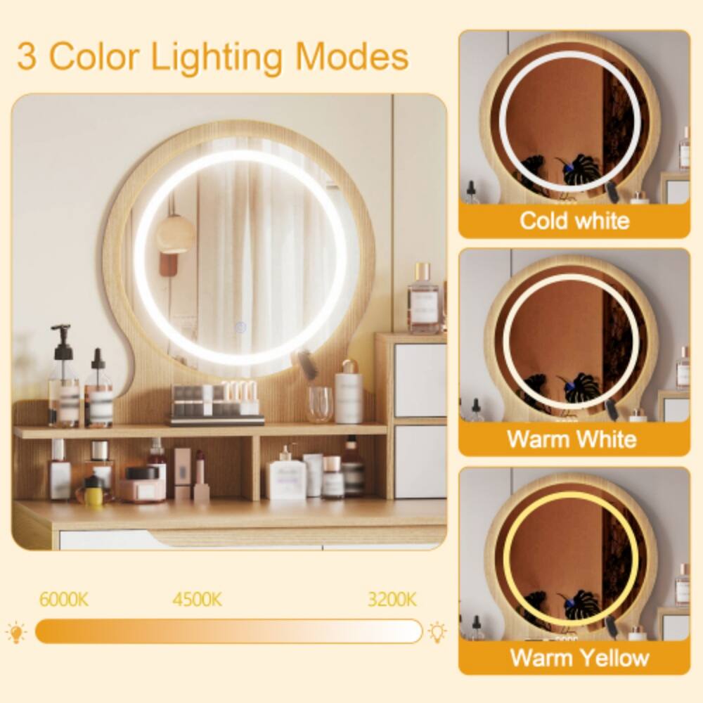 3 Color Lighting Modes  
Cold white 6000K  
Warm White 4500K  
Warm Yellow 3200K