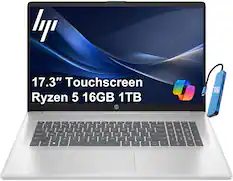 17.3" Touchscreen Ryzen 5 16GB 1TB hp