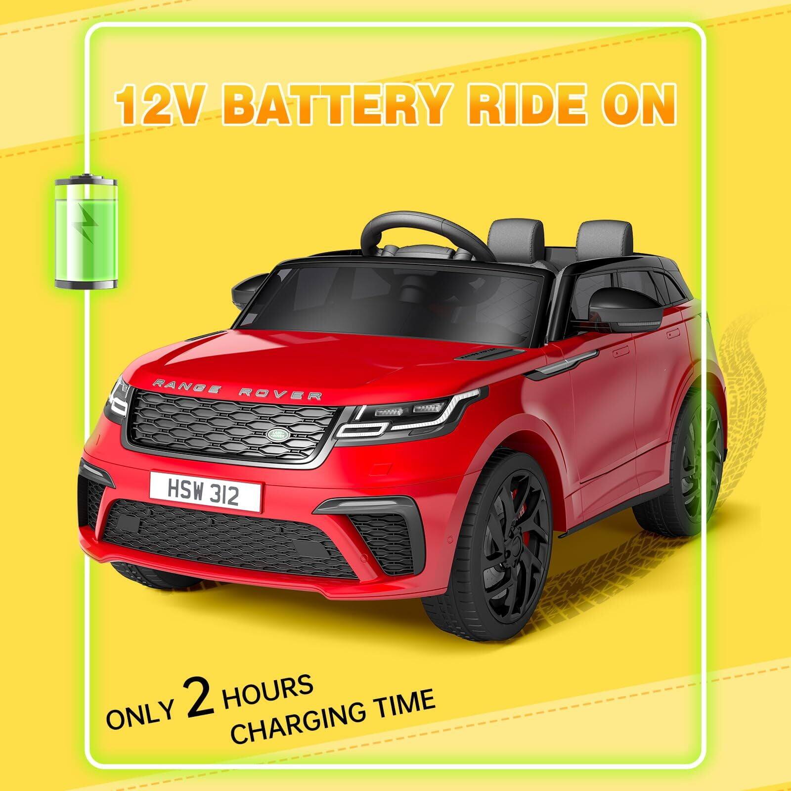 12V BATTERY RIDE ON

ONLY 2 HOURS CHARGING TIME