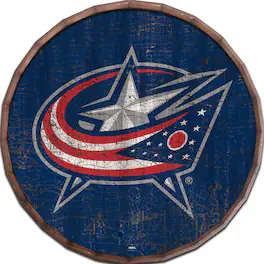 Fan Creations - Columbus Blue Jackets 24" Cracked Color Barrel Top Sign - Multicolor
