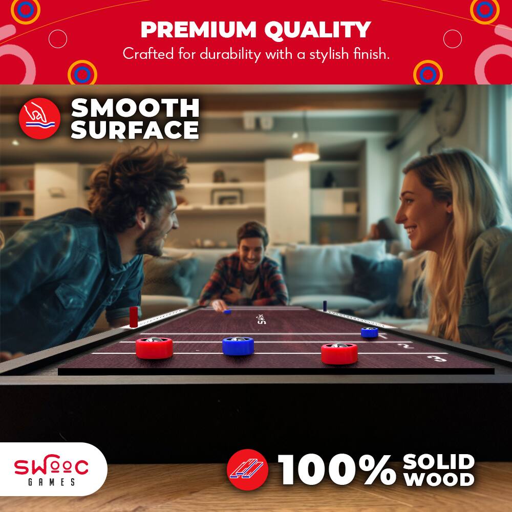 PREMIUM QUALITY  
Crafted for durability with a stylish finish.

SMOOTH SURFACE

100% SOLID WOOD

SWOC GAMES