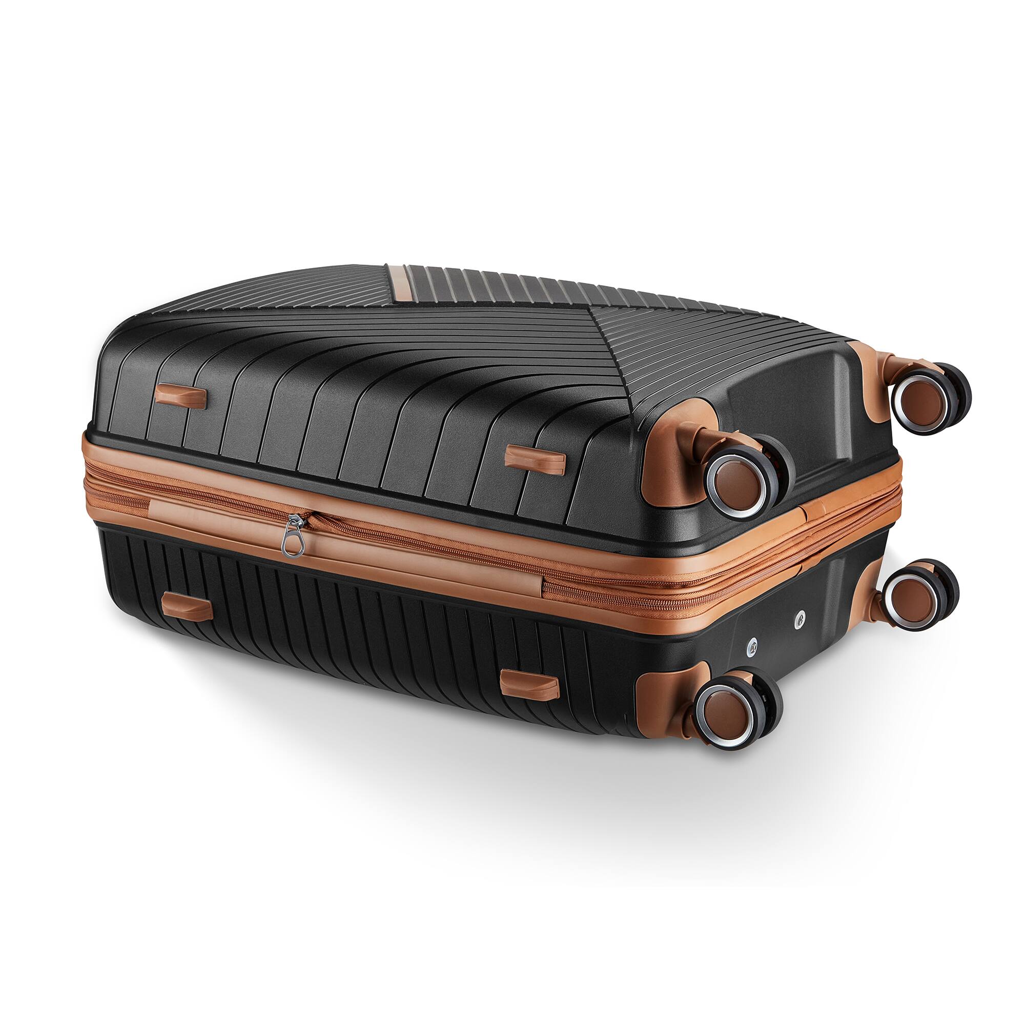 Alt View 7. BreeBe - 4-Piece Luggage Set 14/20/24/28, Expandable Lightweight Suitcases with 360° Spinner Wheels, Durable PP & TSA Lock - Black.