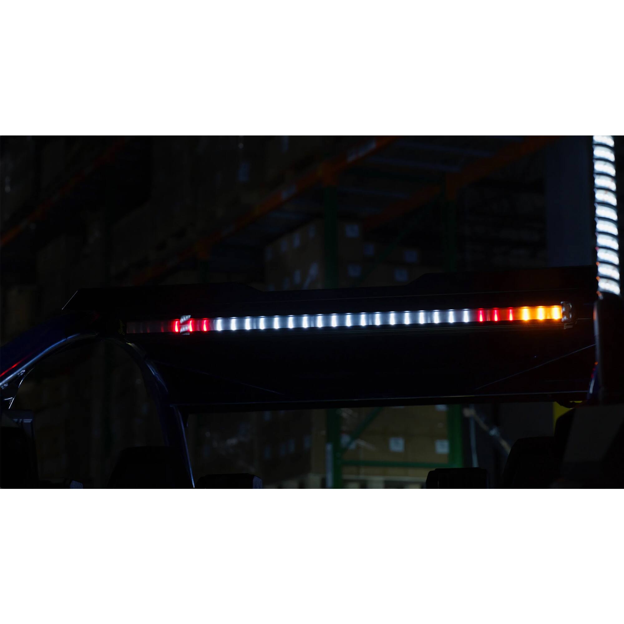 Alt View 6. Stinger - HEXCORE 32” Universal Off-Road Chase LED Light Bar, Amber/Red/White Rear Flood & Strobe for Cars, Trucks, Jeeps, UTVs - Black.
