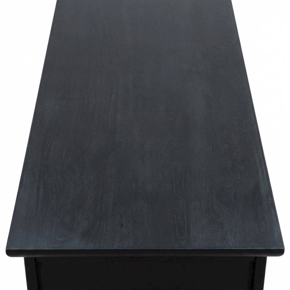 Alt View 4. FurniFact - Dark Espresso Wooden TV Stand With Storage Shelf And Pull Down Cabinet - Brown.