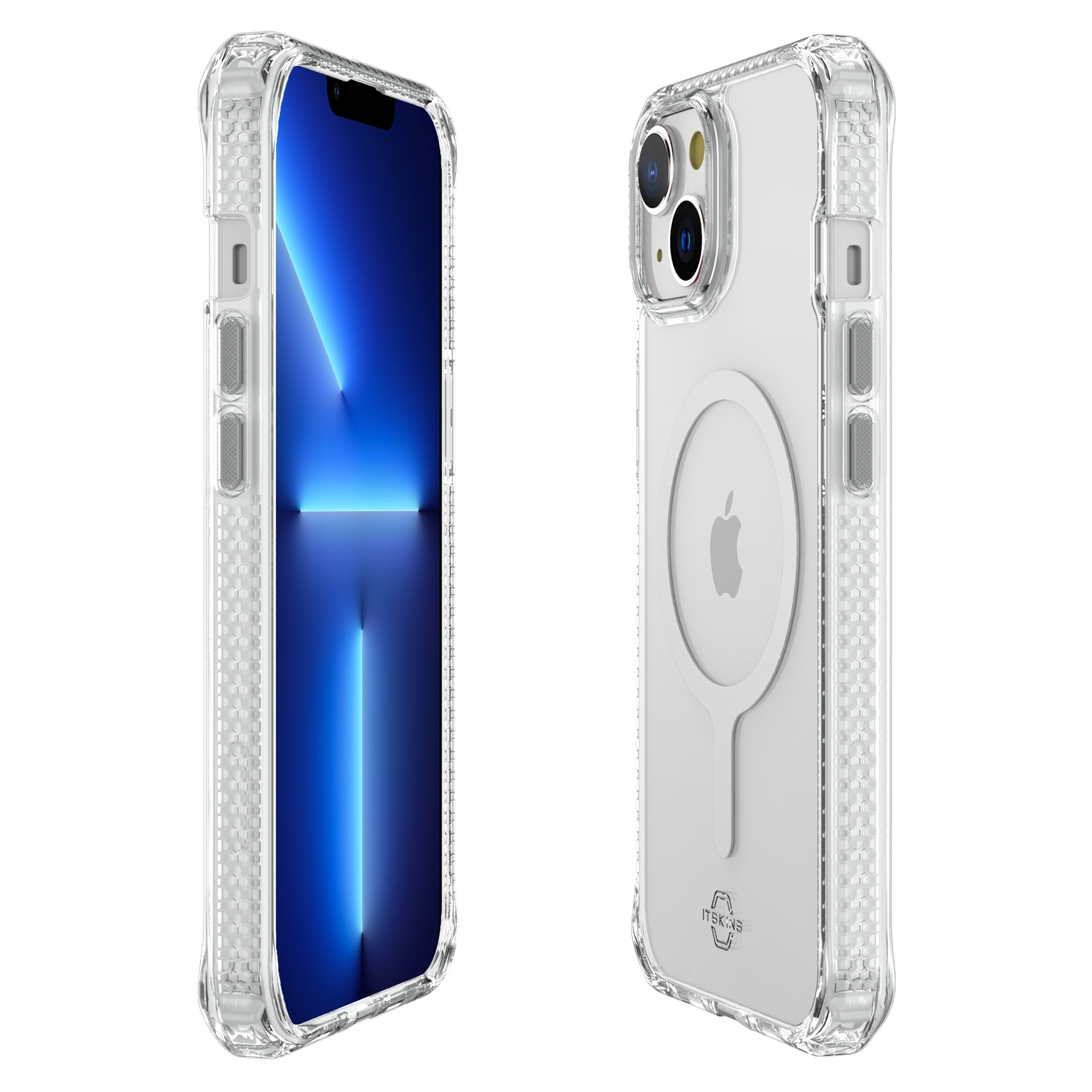 Angle. Itskins - Hybrid R Clear MagSafe Case for Apple iPhone 14 Plus.