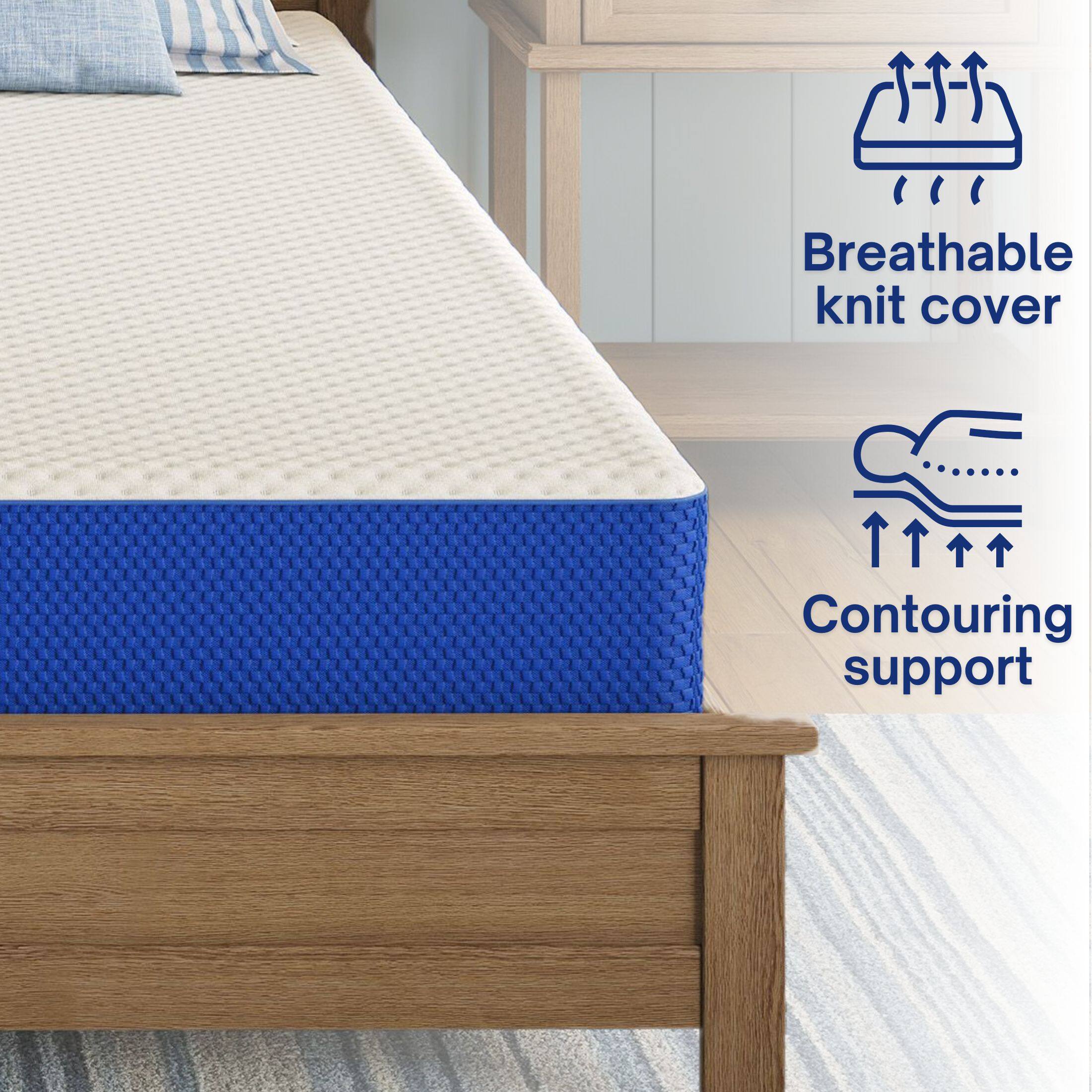 Breathable knit cover  
Contouring support