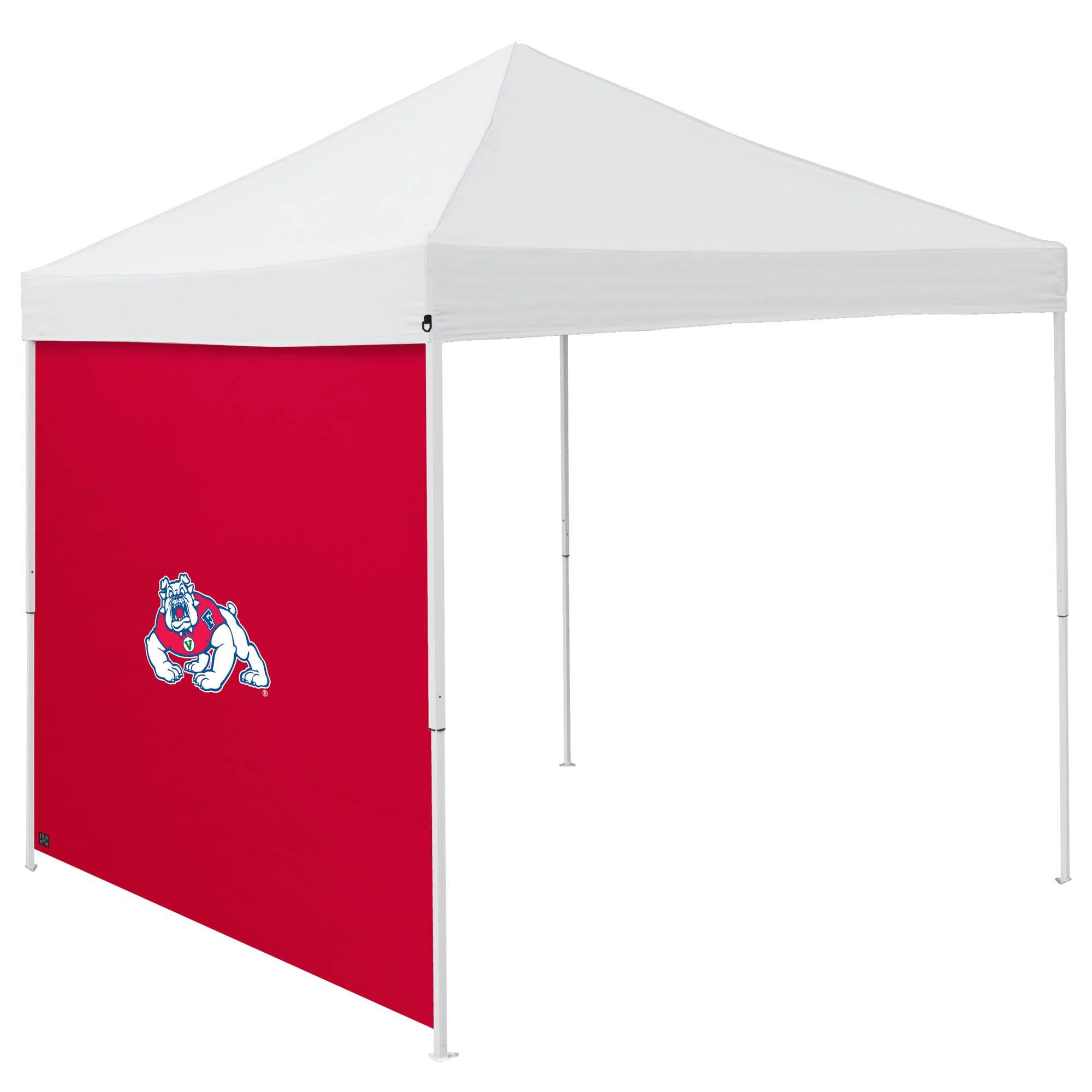 Front. Logo Brands - Fresno State Bulldogs 9' x 9' Side Panel - Red.