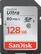 Front. SanDisk - Ultra 128GB SDXC UHS-I Memory Card - Black/gray/red/white.
