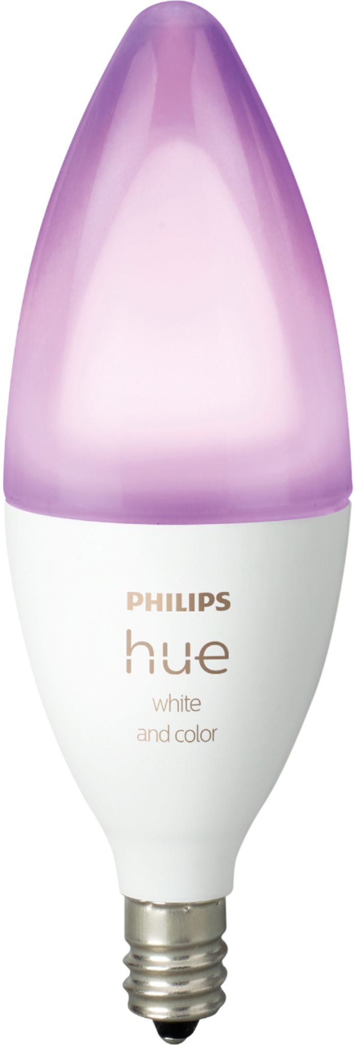 Best Buy: Philips Hue E12 Wi-Fi Smart LED Decorative Candle Bulb White and  Color Ambiance 468900