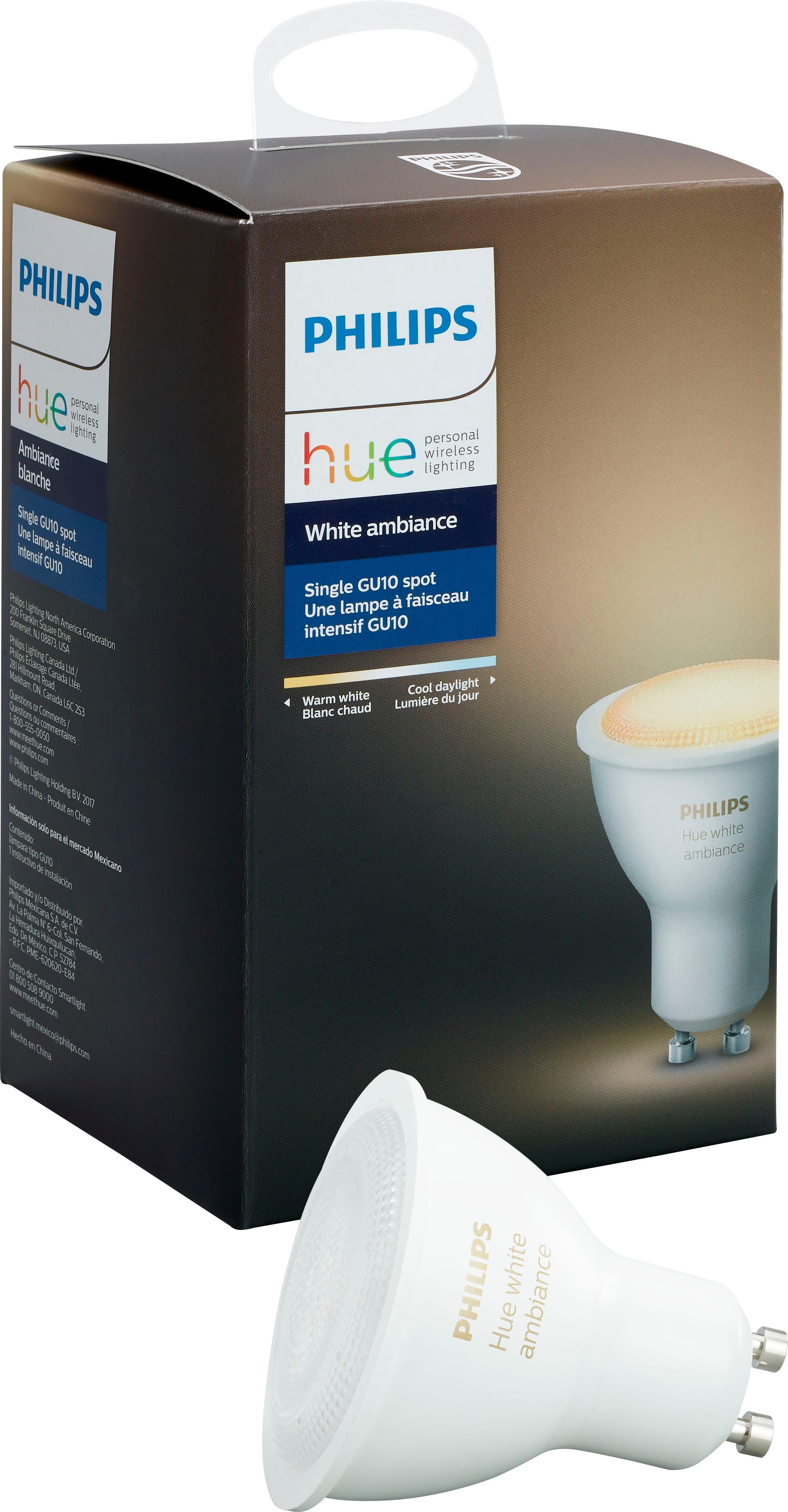 Philips Hue GU10 Bluetooth 25W Smart LED Bulb (2-Pack) White Ambiance  542407 - Best Buy