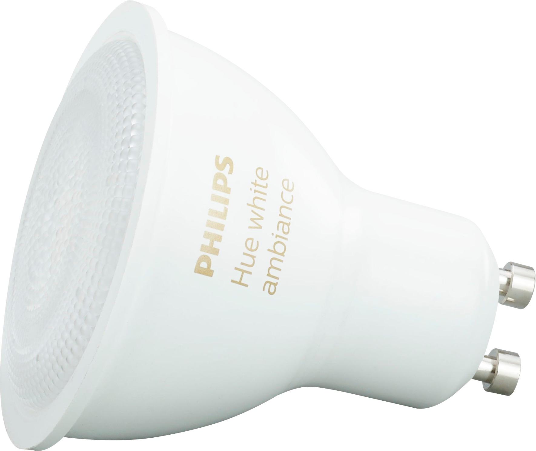 Philips Hue White Ambiance GU10 Wi-Fi Smart LED Bulb White 464677 - Best Buy