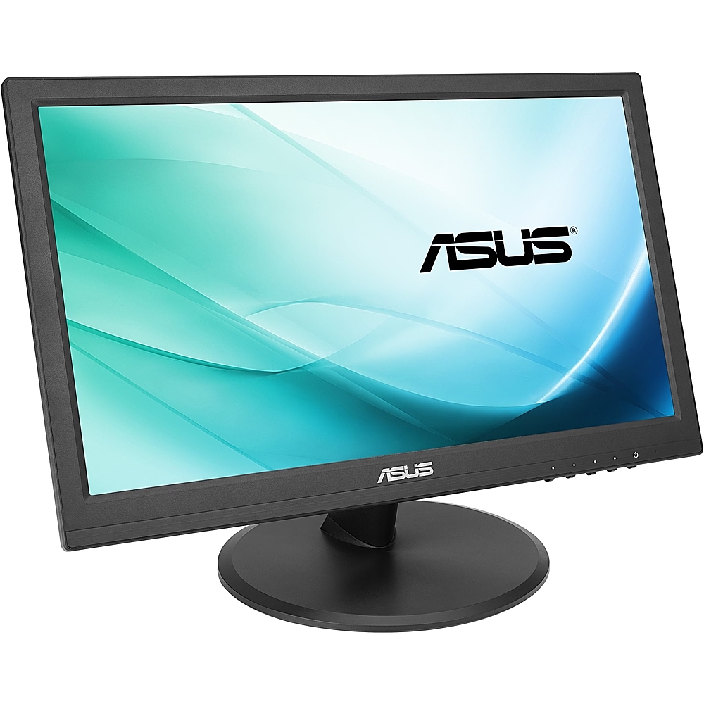 Left View: ASUS - VT168H 15.6" LED HD Touch-Screen Monitor (DVI, HDMI, VGA) - Black