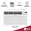 The text on the image is grouped as follows:

1. 24H Cools a room up to 330 sq. ft.
2. Easy-Clean Air Filter
3. Auto Restart
4. 24 Hour On/Off Timer
5. 12 LG 8,000 BTUs
6. LG