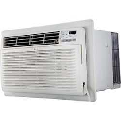 LG - 330 Sq. Ft. 8000 BTU Through-the-Wall Air Conditioner - White - Front_Zoom