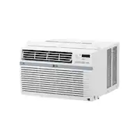 LG - 450 Sq. Ft. 10,000 BTU Smart Window Air Conditioner - White - Front_Zoom