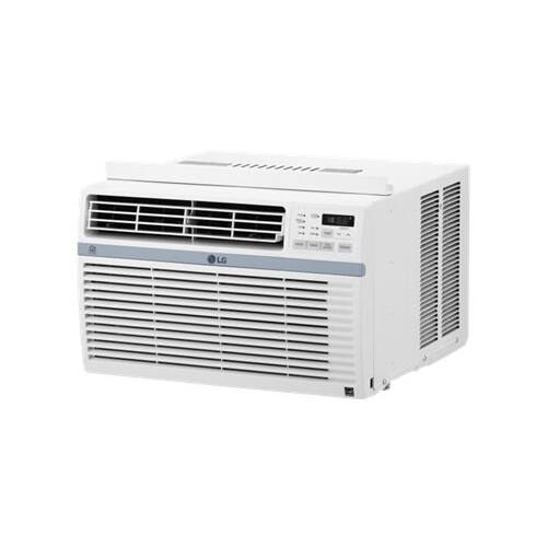 Front. LG - 450 Sq. Ft. 10,000 BTU Smart Window Air Conditioner - White.