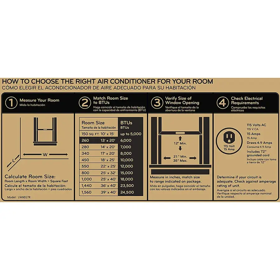 Alt View 13. LG - 6,000 BTU 115V Window Air Conditioner with Remote Control - White.