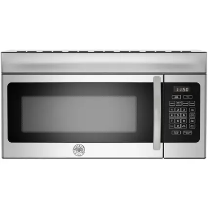 Front. Bertazzoni - Professional Series 1.6 Cu. Ft. Over-the-Range Microwave with Sensor Cooking - Stainless Steel.