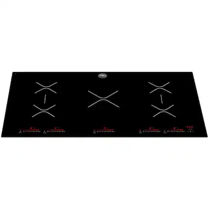 Front. Bertazzoni - Professional Series 36" Electric Induction Cooktop - Black.