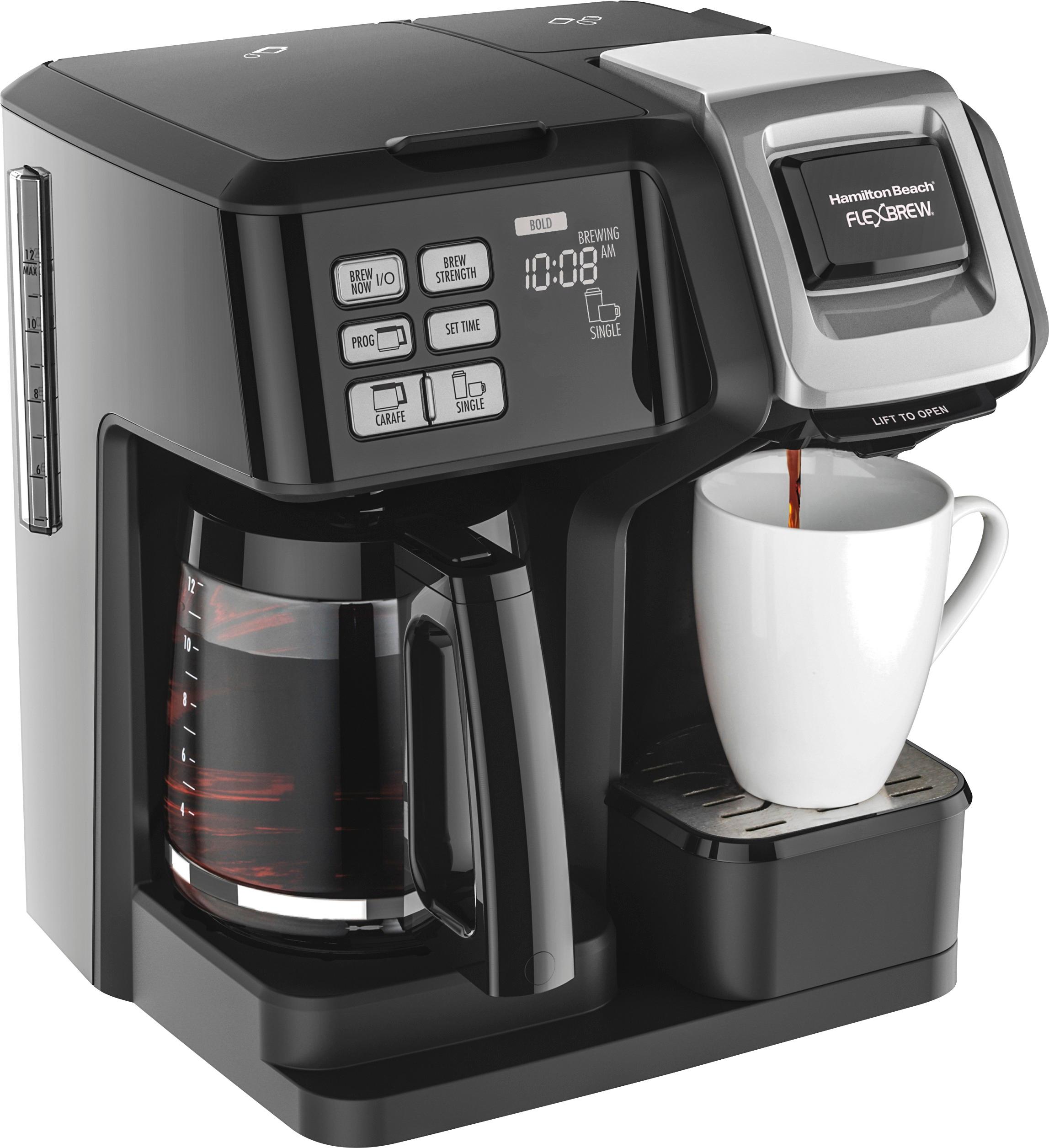 Best Buy: Hamilton Beach 12-Cup Coffee Maker Black/Silver 49618