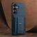 Left. Dteck - Slim Card Holder Case for Samsung Galaxy S24+, Shockproof Wallet Protective Cover with Kickstand - Blue.