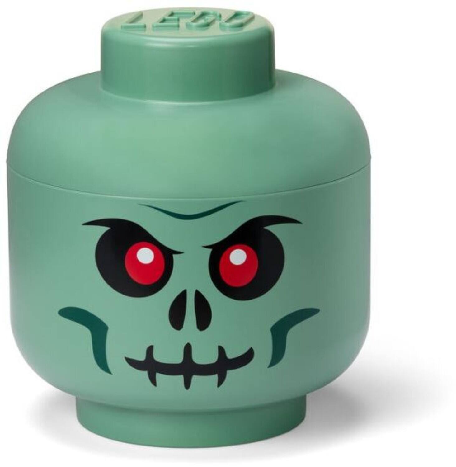 Alt View 2. Room Copenhagen - LEGO Large Stackable Storage Head, Green Skeleton   - Collectibles - Multicolor.