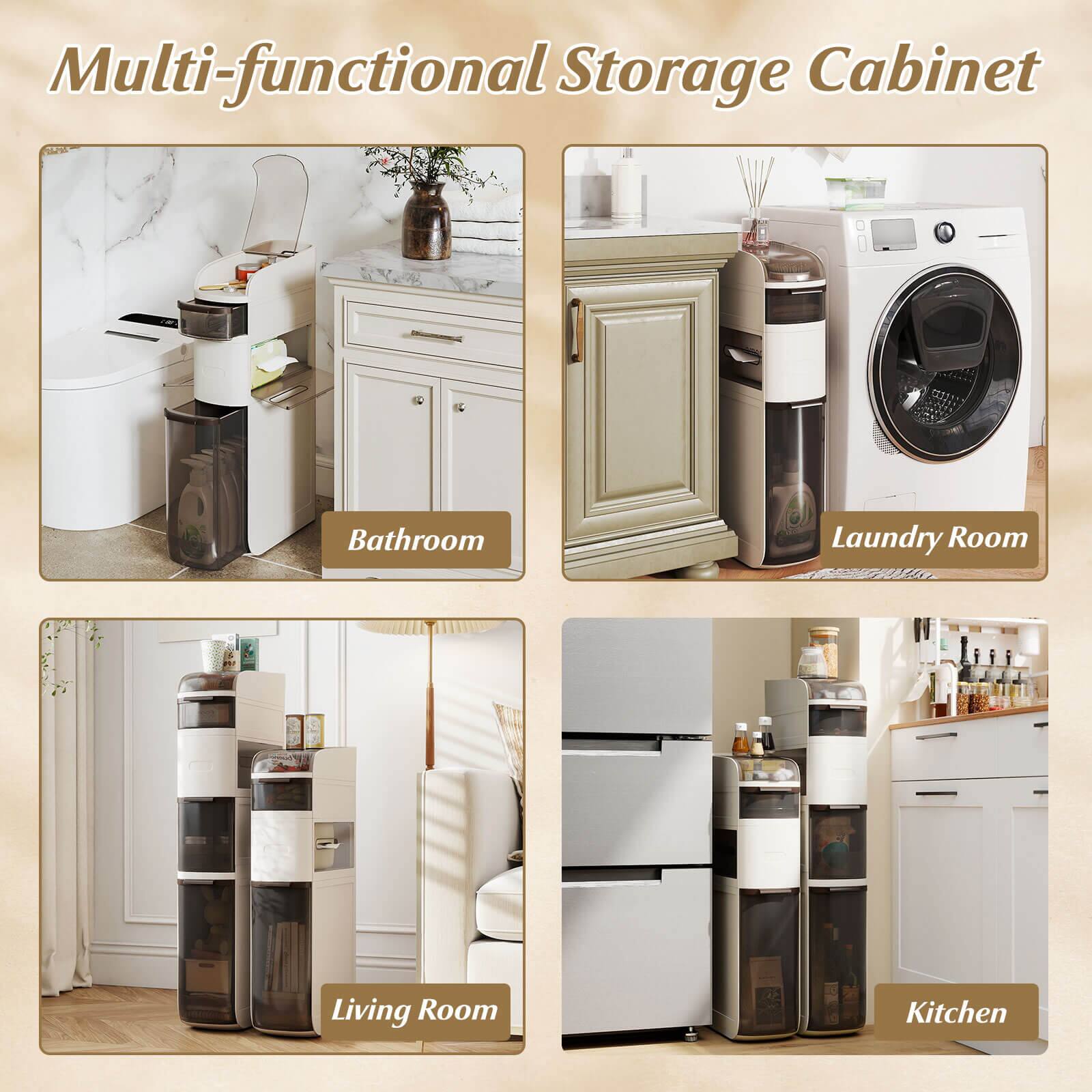 Multi-functional Storage Cabinet

Bathroom

Laundry Room

Living Room

Kitchen