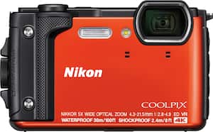 Nikon - COOLPIX W300 16.0-Megapixel Waterproof Digital Camera - Orange - Front_Zoom